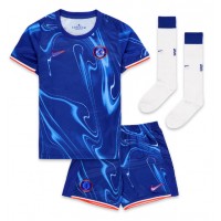 Camisa de Futebol Chelsea Enzo Fernandez #8 Equipamento Principal Infantil 2024-25 Manga Curta (+ Calças curtas)